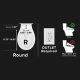 SmartBidet SB-1200 Advanced Electric Bidet Seat for Elongated Toilets with Remote Control (2 Types)