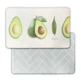 Double-Sided Two Designs Herringbone and Avocado Kitchen Anti-Fatigue Waterproof Kitchen Mat, Extra Small