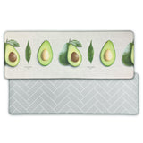 Double-Sided Two Designs Herringbone and Avocado Kitchen Anti-Fatigue Waterproof Kitchen Mat, Medium