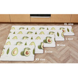 Double-Sided Two Designs Herringbone and Avocado Kitchen Anti-Fatigue Waterproof Kitchen Mat, Small