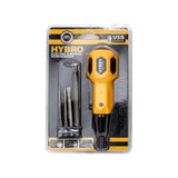 Hybro Electric & Manual Duo USB Rechargeable Screw Driver in Yellow with Four Bits