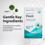 BEAUTYMOA Peppermint Foot Peeling Mask Pack (1pair)