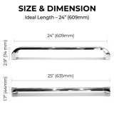 Bathroom Towel Bar – 20" Chrome-Finished Stainless Steel Wall Mount Rack with Mounting Kit – Rust-Resistant, Modern Design for Bathroom, Toilet, or Sink Area