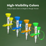 Birdie1 Smart Golf Tees (Long Tees+Short Tees) 4P (Yellow+Green+Blue+Orange), Gift Set