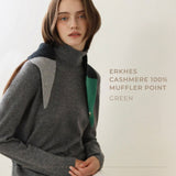 ERKHES CASHMERE 100% MUFFLER POINT (3 colors)