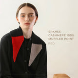 ERKHES CASHMERE 100% MUFFLER POINT (3 colors)