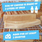 Swisscowers Cheese Bar for Large & Small Dogs - Long Chewing Pleasure, Made with 100% Swiss Milk, Lactose-free, Gluten-Free, No Preservatives, 80g