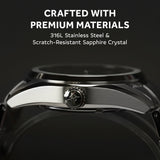 DWARD GMT Rover Automatic Watch with Dual Time Zone Function – Sapphire Crystal, 316L Stainless Steel - 4 Colors