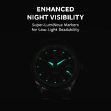 DWARD GMT Rover Automatic Watch with Dual Time Zone Function – Sapphire Crystal, 316L Stainless Steel - 4 Colors