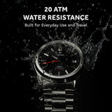 DWARD GMT Rover Automatic Watch with Dual Time Zone Function – Sapphire Crystal, 316L Stainless Steel - 4 Colors