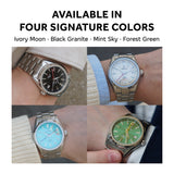 DWARD GMT Rover Automatic Watch with Dual Time Zone Function – Sapphire Crystal, 316L Stainless Steel - 4 Colors