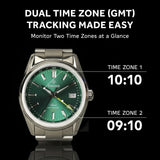 DWARD GMT Rover Automatic Watch with Dual Time Zone Function – Sapphire Crystal, 316L Stainless Steel - 4 Colors