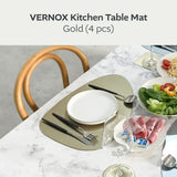 VERNOX Kitchen Table Mat (L) Gold (4 pcs)(Gold, Silver 2 colors)