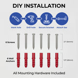 Stainless Steel Wall-Mounted Grab Bar – Heavy Duty 32mm (1.26 inch) Safety Handrail for Bathroom, Shower, Toilet – Elderly, Pregnant, Disabled Support Handle