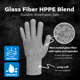 Grey Glass Fiber Liner Glove (4 sizes), 5ea
