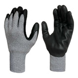 Grey Span-Nylon Glove - Black NITRILE Foam Palm coated XL(XL,L,M,S 4 size)