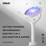 Battery-Powered Rechaegeable  Electric 2-in-1 Bug  Swatters & Zapper