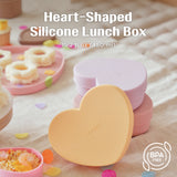 LOVEAT Heart Baby Lunch Box 15.2 fl oz (450 ml) – Non-Slip Divided Feeding Plate -3 Colors