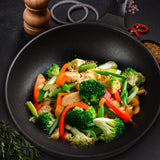 KOHAS Prime Titanium Stone Coating Wok Pan, Black (11.8"/12.6")