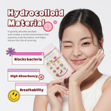 CATCH ME PATCH Emoticon Holiday Vibes – Hydrocolloid Pimple Patch with Fun Holiday Designs, Ultra-Thin & Waterproof, 36 Spot Covers