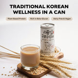 Korean Vegan Oat Drink with Beta-Glucan – Plant-Based Protein & Cholesterol Support (15 Cans × 180 ml / 6.08 fl oz)
