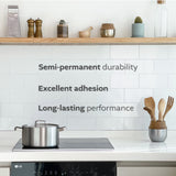 VER-Q Metal Tile Glossy White (50 sheets) (Glossy White,Light Gray 2 colors)