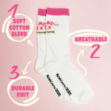 Michelo Learns DESIRE Let’s Rock 1 – Statement Socks / Unisex, White