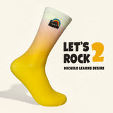Michelo Learns DESIRE Let’s Rock 2 – Statement Socks / Unisex, Yellow