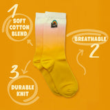 Michelo Learns DESIRE Let’s Rock 2 – Statement Socks / Unisex, Yellow