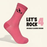 Michelo Learns DESIRE Let’s Rock 4 – Statement Socks / Unisex, Pink
