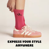 Michelo Learns DESIRE Let’s Rock 4 – Statement Socks / Unisex, Pink