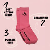 Michelo Learns DESIRE Let’s Rock 4 – Statement Socks / Unisex, Pink