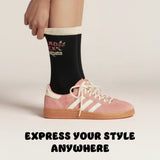 Michelo Learns DESIRE Let’s Rock 5 – Statement Socks / Unisex, Black