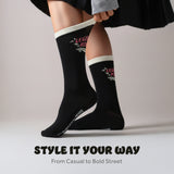 Michelo Learns DESIRE Let’s Rock 5 – Statement Socks / Unisex, Black