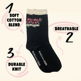 Michelo Learns DESIRE Let’s Rock 5 – Statement Socks / Unisex, Black