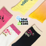 Michelo Learns DESIRE Let’s Rock 3 – Statement Socks / Unisex, Light Yellow