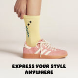 Michelo Learns DESIRE Let’s Rock 3 – Statement Socks / Unisex, Light Yellow