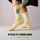 Michelo Learns DESIRE Let’s Rock 3 – Statement Socks / Unisex, Light Yellow