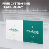 Minilong Eyelash Perm (1st Agent, 2nd Agent: 1g each - 10 Sets) - gentle, low-odor, irritation-free formula with naturally derived ingredients for safe, long-lasting curls