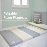 Mirabell Premium Handmade Non-Toxic Foldable Play Mat, 4 layers (78.7" x 39.4") (3 Style)