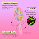 Rainbow volume S paddle brush (Black)-5 colors