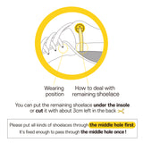 Honey Duck Silicone No Tie Shoelace Anchors - Lace Lock Clip, Fits All Shoelace for 2 Pairs of Shoes, 4 pcs (White/Black)