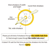 Honey Duck Silicone No Tie Shoelace Anchors - Lace Lock Clip, Fits All Shoelace for 2 Pairs of Shoes, 4 pcs (White/Black)