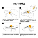 Honey Duck Silicone No Tie Shoelace Anchors - Lace Lock Clip, Fits All Shoelace for 2 Pairs of Shoes, 4 pcs (White/Black)