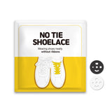 Honey Duck Silicone No Tie Shoelace Anchors - Lace Lock Clip, Fits All Shoelace for 2 Pairs of Shoes, 4 pcs (White/Black)