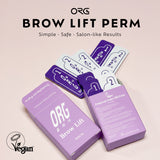 ORG Brow Lift Perm (1st Agent, 2nd Agent: 1g each - 10 Sets) - Non-drip, low-irritation, odor-reducing formula for safe brow lifting