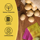 K-CORNSSIL PLA Potato Peeling Scrubber, 4pcs/pack (Pink/Yellow)