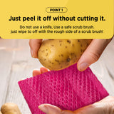K-CORNSSIL PLA Potato Peeling Scrubber, 4pcs/pack (Pink/Yellow)
