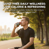 Premium Fermented Red Ginseng K with Patented Fermented Ginseng & Chaga Mushroom – Low Calorie Immune Support Drink (15 Cans × 180 ml / 6.08 fl oz)