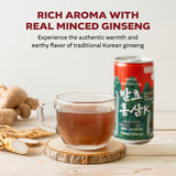 Premium Fermented Red Ginseng K with Patented Fermented Ginseng & Chaga Mushroom – Low Calorie Immune Support Drink (15 Cans × 180 ml / 6.08 fl oz)